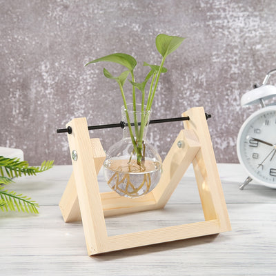 Glass Wood Planter Vase - Voila Finest