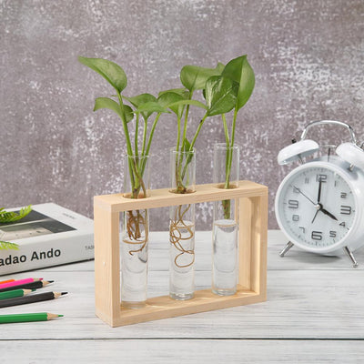 Glass Wood Planter Vase - Voila Finest