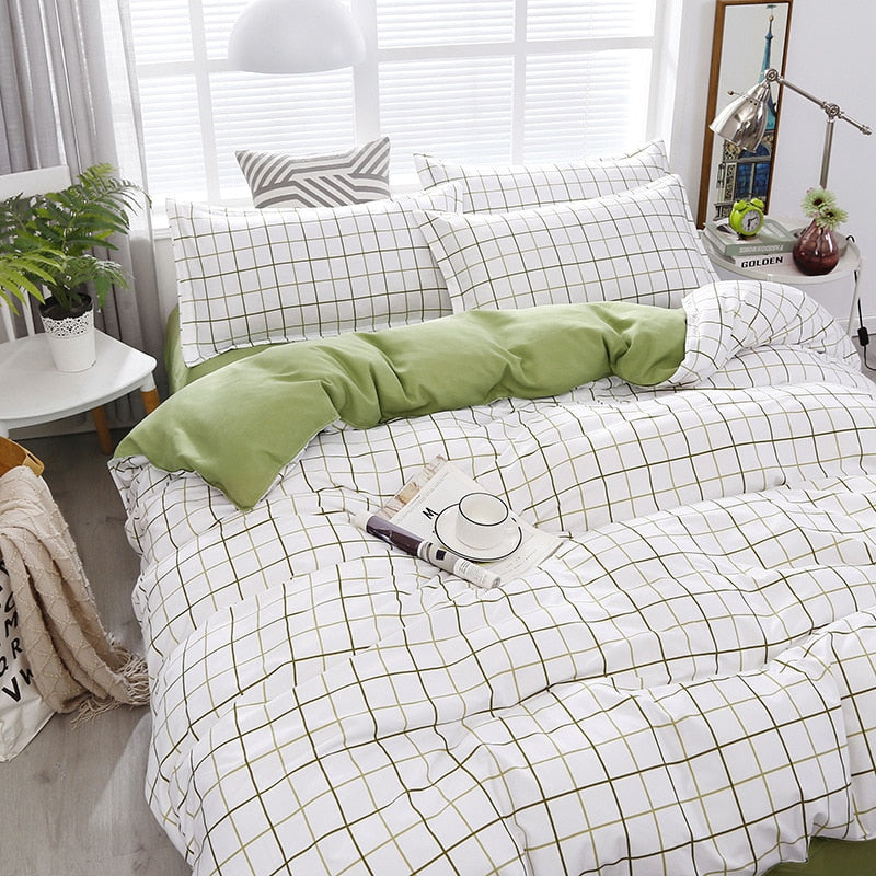 White Green Bedding Set - Voila Finest