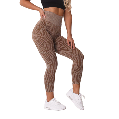 Zebra Pattern Workout Leggings - Voila Finest