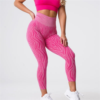 Zebra Pattern Seamless Leggings - Voila Finest