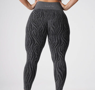 Zebra Pattern Seamless Leggings - Voila Finest