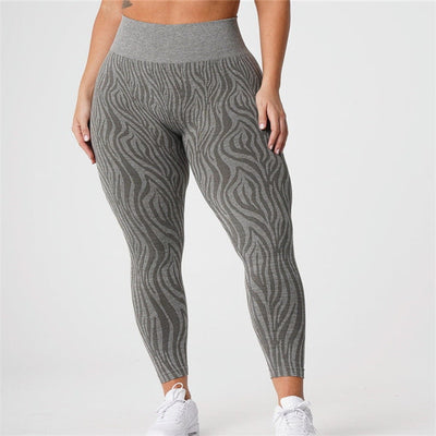 Zebra Pattern Seamless Leggings - Voila Finest