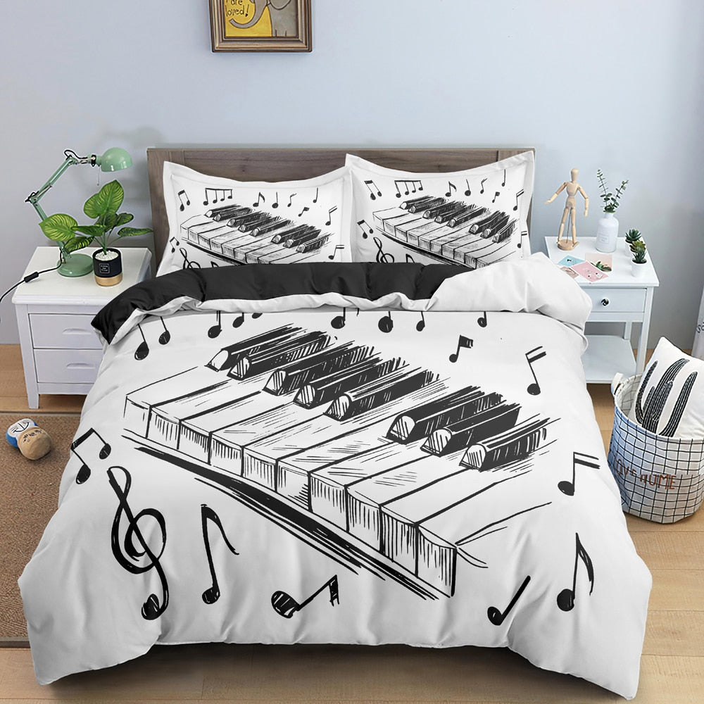 Piano Music Notes Bedding Set - Voila Finest