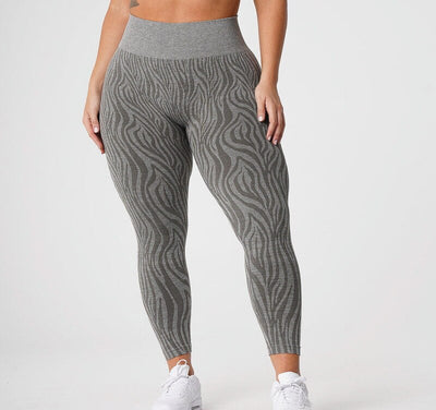 Zebra Pattern Seamless Leggings - Voila Finest