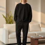 Premium Black Luxury Heavyweight Hoodie & Jogger Set – Winter Edition Adult